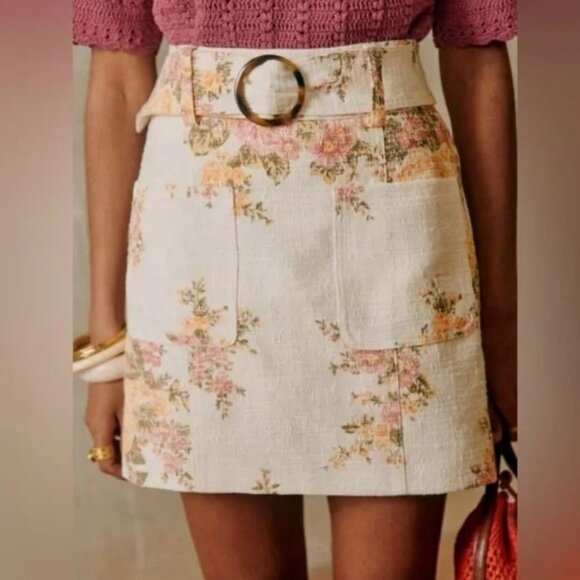 Sezane Gillie Skirt Mini Ella Floral Size 36 US 4 NWOT - Picture 1 of 5